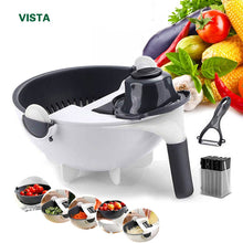 Load image into Gallery viewer, 9 in 1 Mandoline Slicer Gemüse Slicer Kartoffel Schäler Karotte Zwiebel Reibe mit Sieb Küche Zubehör Gemüse Cutter